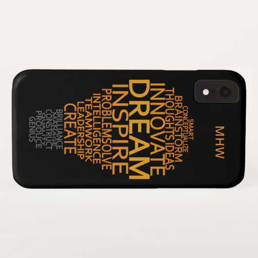 電球感動的のモノグラカスタムムケース Case-Mate iPhoneケース (裏面(横))