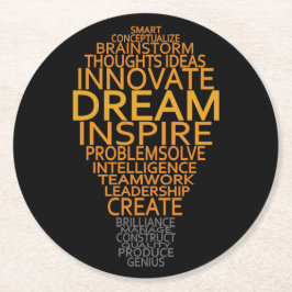 電球感動的コースター ラウンドペーパーコースター