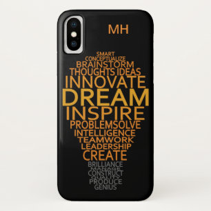 電球感動的モノグラカスタムムケース iPhone X ケース