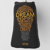 電球感動的モノグラカスタムム ゴルフヘッドカバー (回転90)