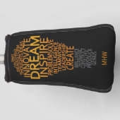 電球感動的モノグラカスタムム ゴルフヘッドカバー (正面)