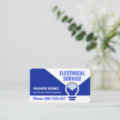 電球照明アップ事業名 名刺 (スタンド正面)