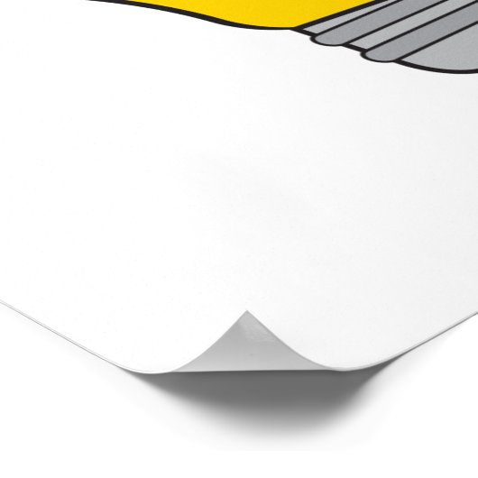 電球顔 ポスター (角)