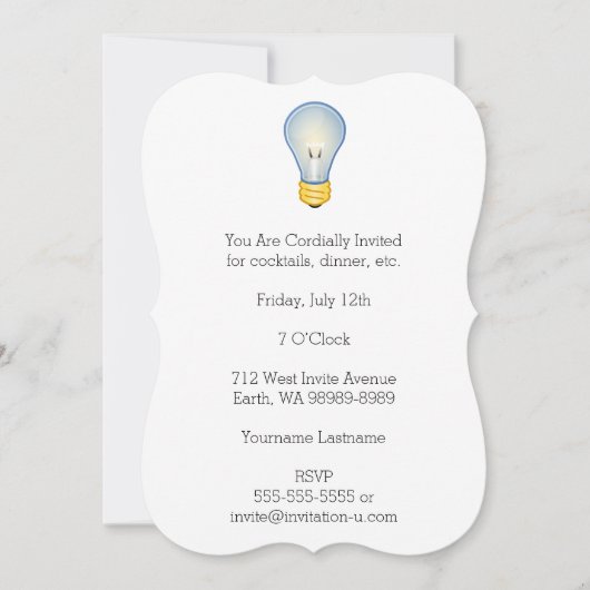 電球 招待状 (正面)