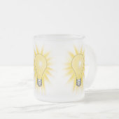 電球 – 照明を暗くする フロストグラスマグカップ (正面右)