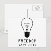 電球（黒のロゴ） ポストカード (正面/裏面)