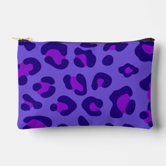 「電紫色ヒョウ」 アクセサリーポーチ (正面)