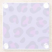 「電紫色ヒョウ」 ガラスコースター (裏面)