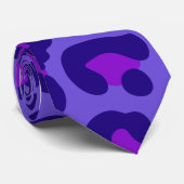 「電紫色ヒョウ」 ネクタイ (ロール)