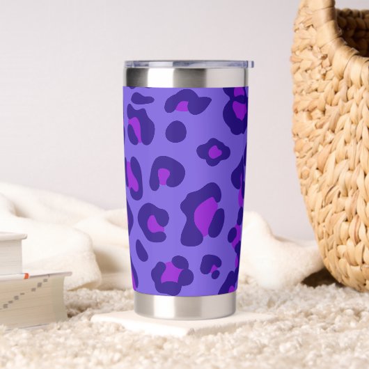 「電紫色ヒョウ」 保温保冷タンブラー (リビング)