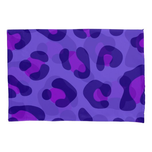 「電紫色ヒョウ」 枕カバー (正面左)