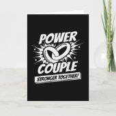 電結婚した婚約した力組結婚合の記念日 カード (正面)