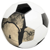 電線上の猫と満月 サッカーボール (3/4)
