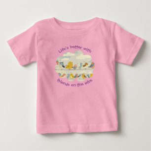 電線上の鳥 ベビーTシャツ