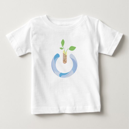 電考え力 ベビーTシャツ (正面)