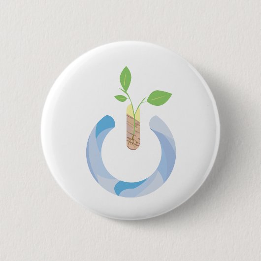 電考え力 缶バッジ (正面)