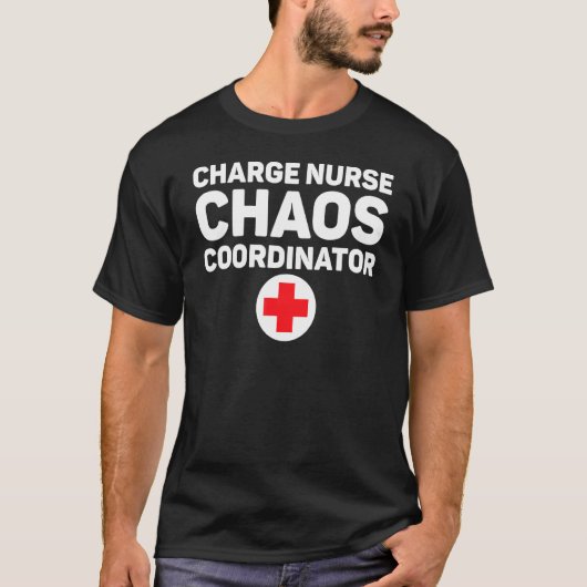 電荷ナースカオスコーディネーターRnナース Tシャツ (正面)