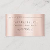 電解脱毛アポイントメントバラアイボリー1 予約カード (裏面)