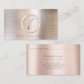 電解脱毛アポイントメントバラアイボリー 予約カード (正面/裏面)