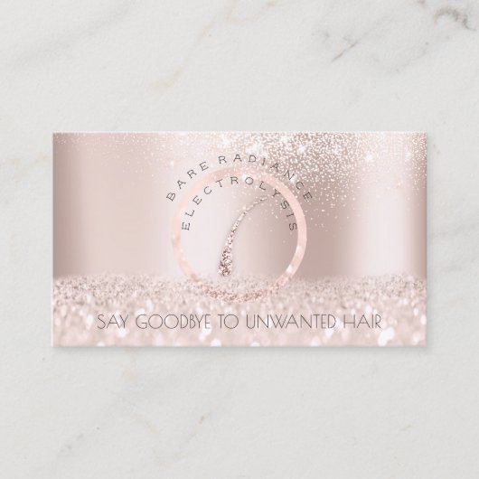 電解脱毛アポイントメントバラグリッター 予約カード (正面)
