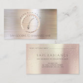 電解脱毛アポイントメントバラ金ゴールド1 予約カード (正面/裏面)