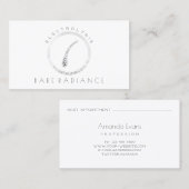 電解脱毛アポイントメントホワイトグレー 予約カード (正面/裏面)