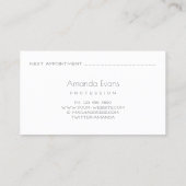 電解脱毛アポイントメントホワイトグレー 予約カード (裏面)