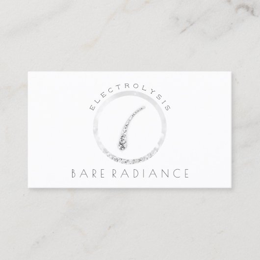 電解脱毛アポイントメントホワイトグレー 予約カード (正面)