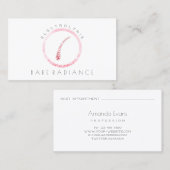 電解脱毛アポイントメントホワイトピンク 予約カード (正面/裏面)