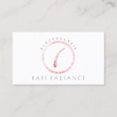 電解脱毛アポイントメントホワイトピンク 予約カード (正面)