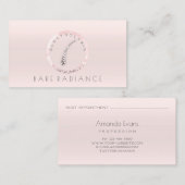 電解脱毛アポイントメント赤面ピンク 予約カード (正面/裏面)