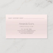 電解脱毛アポイントメント赤面ピンク 予約カード (裏面)