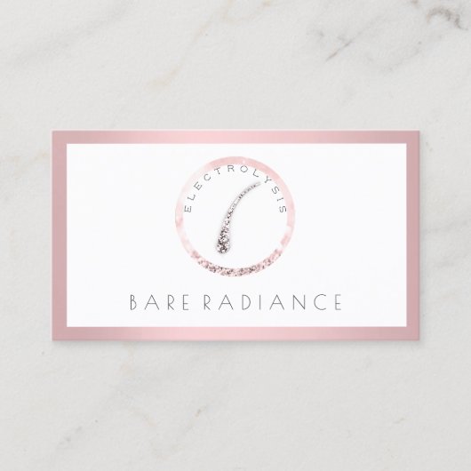 電解脱毛アポイントメントFramedPink 予約カード (正面)