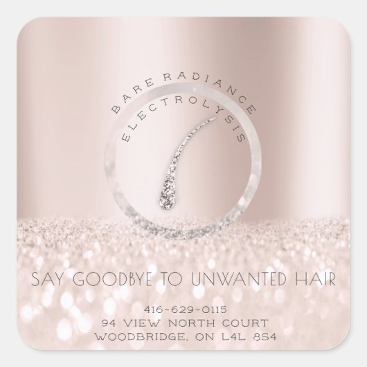 電解脱毛ドレスバラグレー スクエアシール (正面)