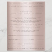 電解脱毛責任放棄リリース チラシ (裏面)