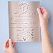 電解脱毛責任放棄リリース チラシ (手)