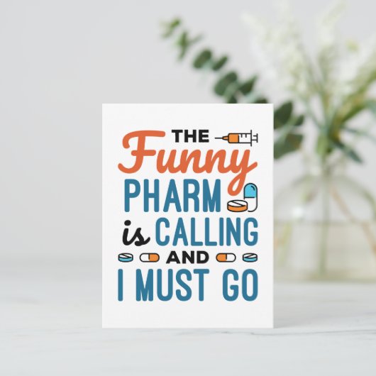 電話おもしろいがかかってきたから行かねばならない ポストカード (スタンド正面)