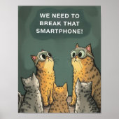 電話おもしろいの使い過ぎ頭が切れるに対するネコの陰謀 ポスター (正面)