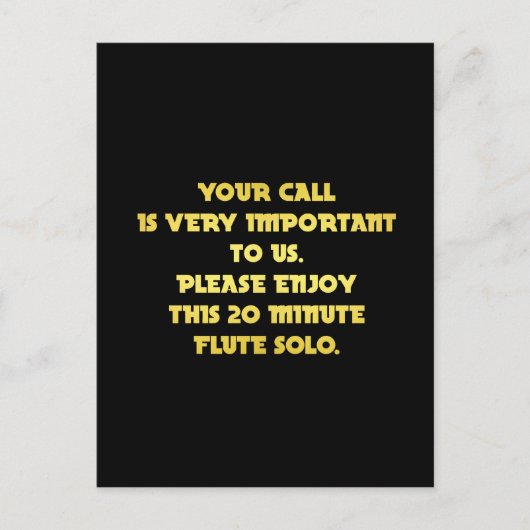 電話おもしろいカスタマーサービスジョーク ポストカード (正面)