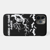 電話おもしろいケース「HAPPY HOWL-O-WEEN」 Case-Mate iPhoneケース (裏面(横))