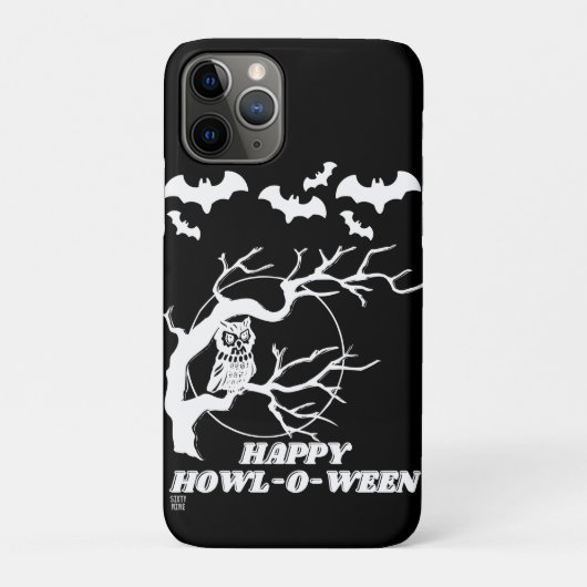 電話おもしろいケース「HAPPY HOWL-O-WEEN」 Case-Mate iPhoneケース (裏)