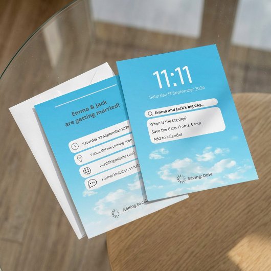 電話おもしろいロック画面の日付の保存 招待状