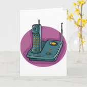 電話および留守番電話のグリーティングカード カード (黄色い花)