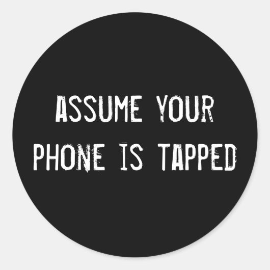 電話がタップされたと仮定する ラウンドシール (正面)