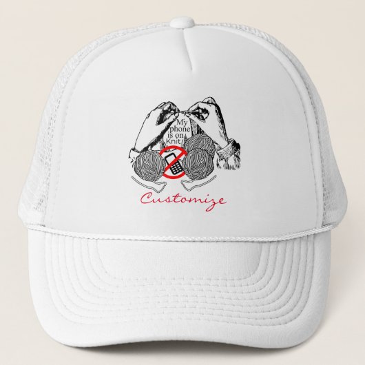 電話がニットThunder_Coveに入っている キャップ (正面)