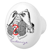 電話がニットThunder_Coveに入っている セラミックノブ (右)