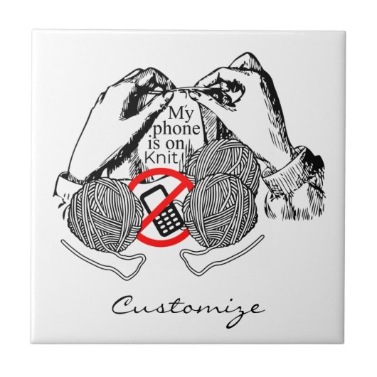 電話がニットThunder_Coveに入っている タイル (正面)