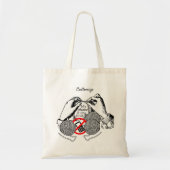 電話がニットThunder_Coveに入っている トートバッグ (正面)