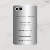 電話が金フェイク属的に見える 名刺 (裏面)