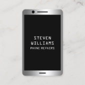 電話が金フェイク属的に見える 名刺 (正面)